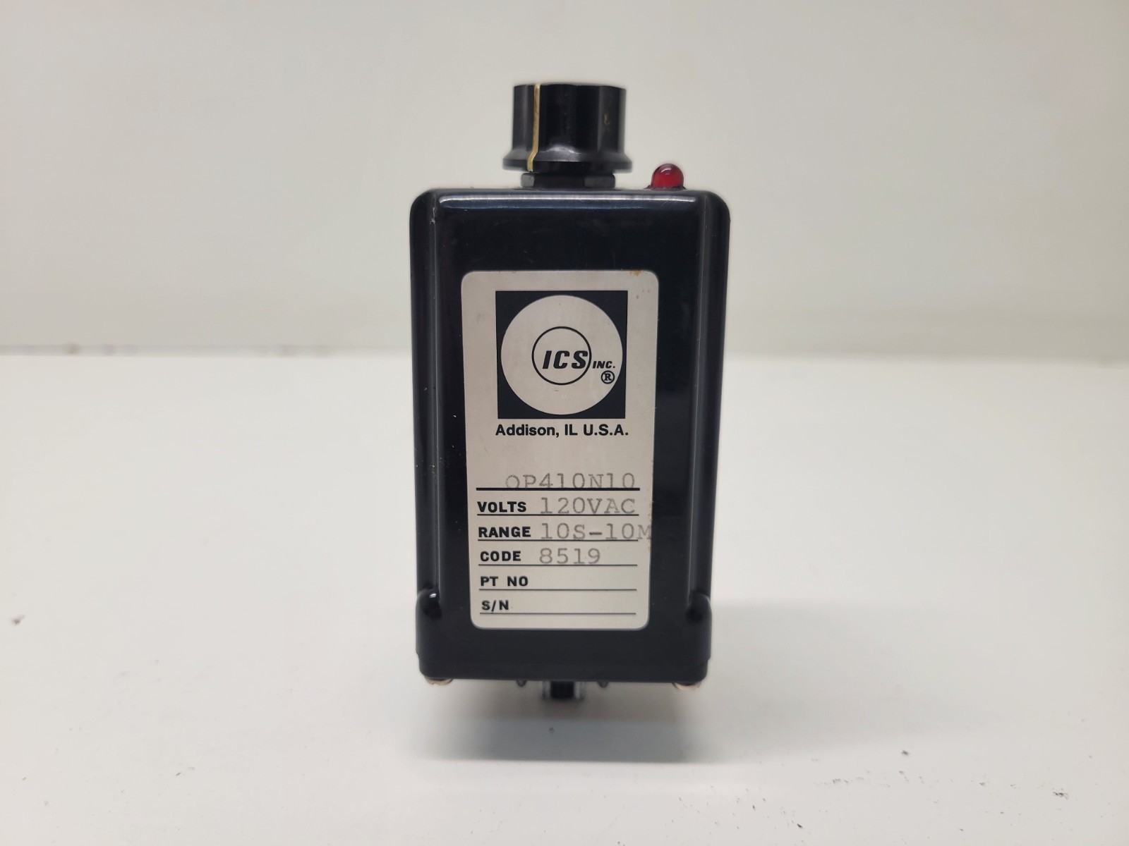 GOOD USED! ICS 10S-10M 120VAC TIMING RELAY OP410N10