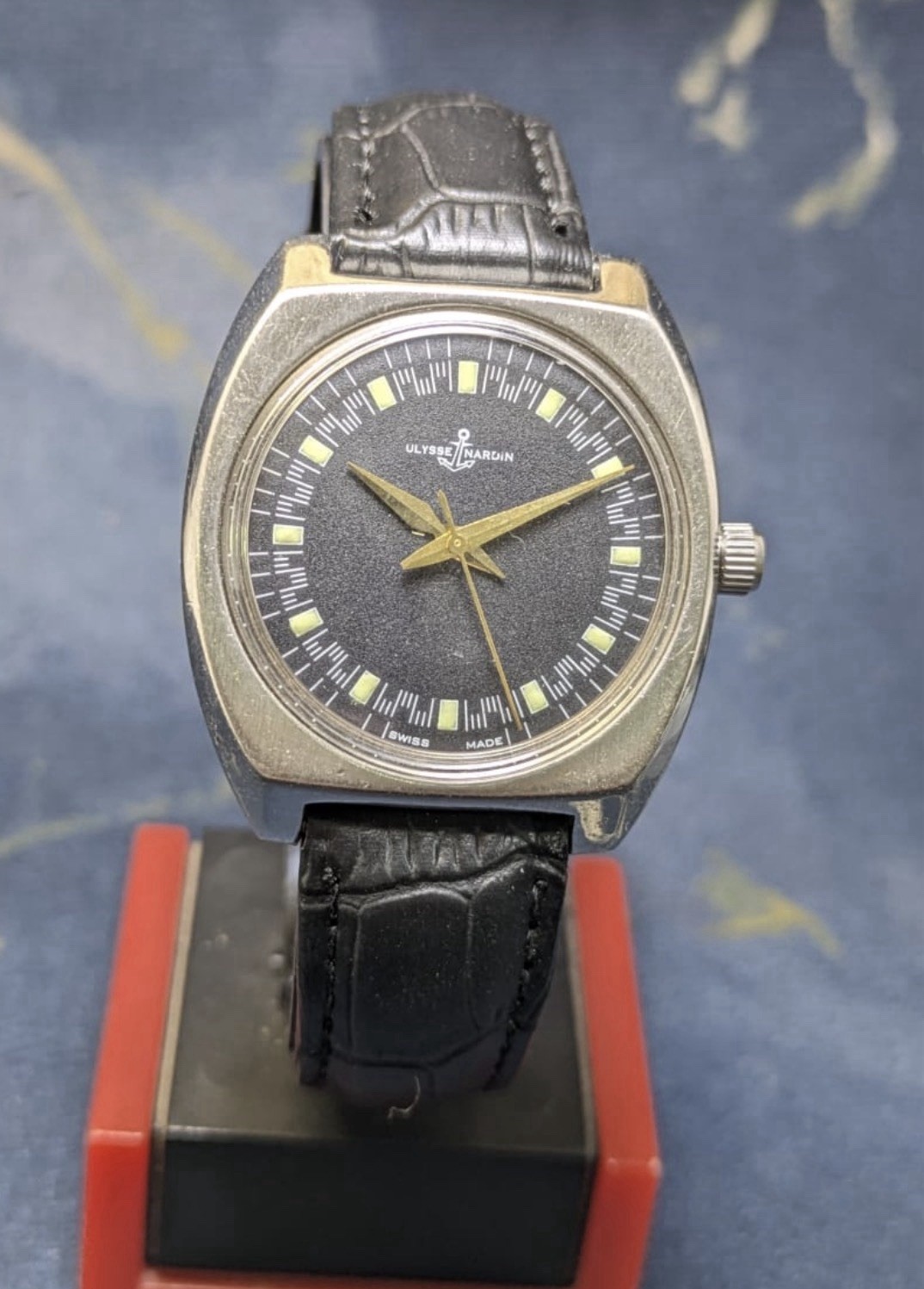 Vintage Ulysse Nardin 17 Jewels Manual Winding Swiss Made Men’s Watch Black Dial
