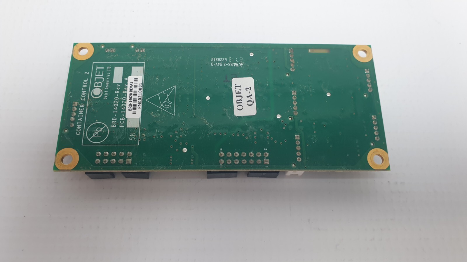 Stratasys Container Control Board 2 Assembly – P/N: BRD-14020-S, Rev: A