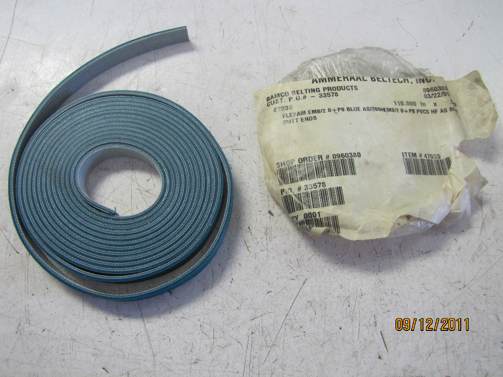 AMMERAAL BELTECH BAMCO 11′ X 17/32″ FLEXAM EM8/2 0+P8 BLUE AS/20SHEM8/2+P8 BELT