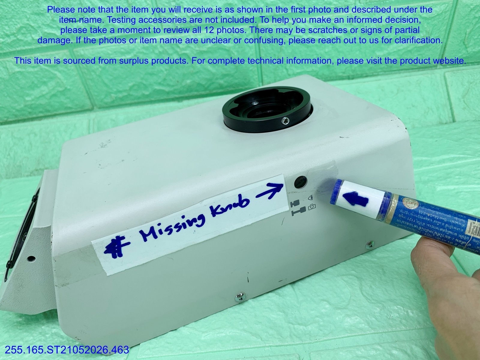 Olympus MX-SWETTR Trinocular MISSING KNOB Binocular as in photos, sn:8816, DHL