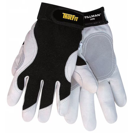 Tillman 1470M Truefit Top Grain Work Gloves, Goatskin/Spandex, Unlined, Wing