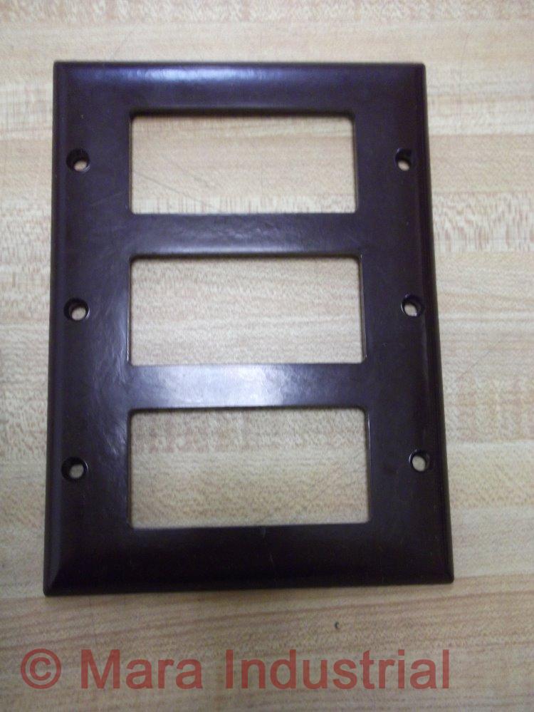 Slater Brown 3 Gang Wall Plate Electrical Pack of 8