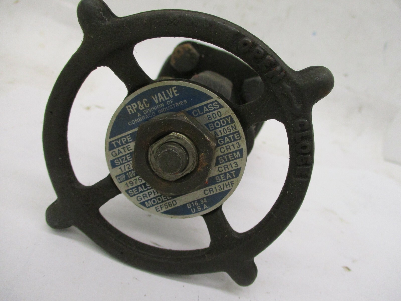 New RP&C Valve 800 Size 1/2″ Gate Valve A4553AES