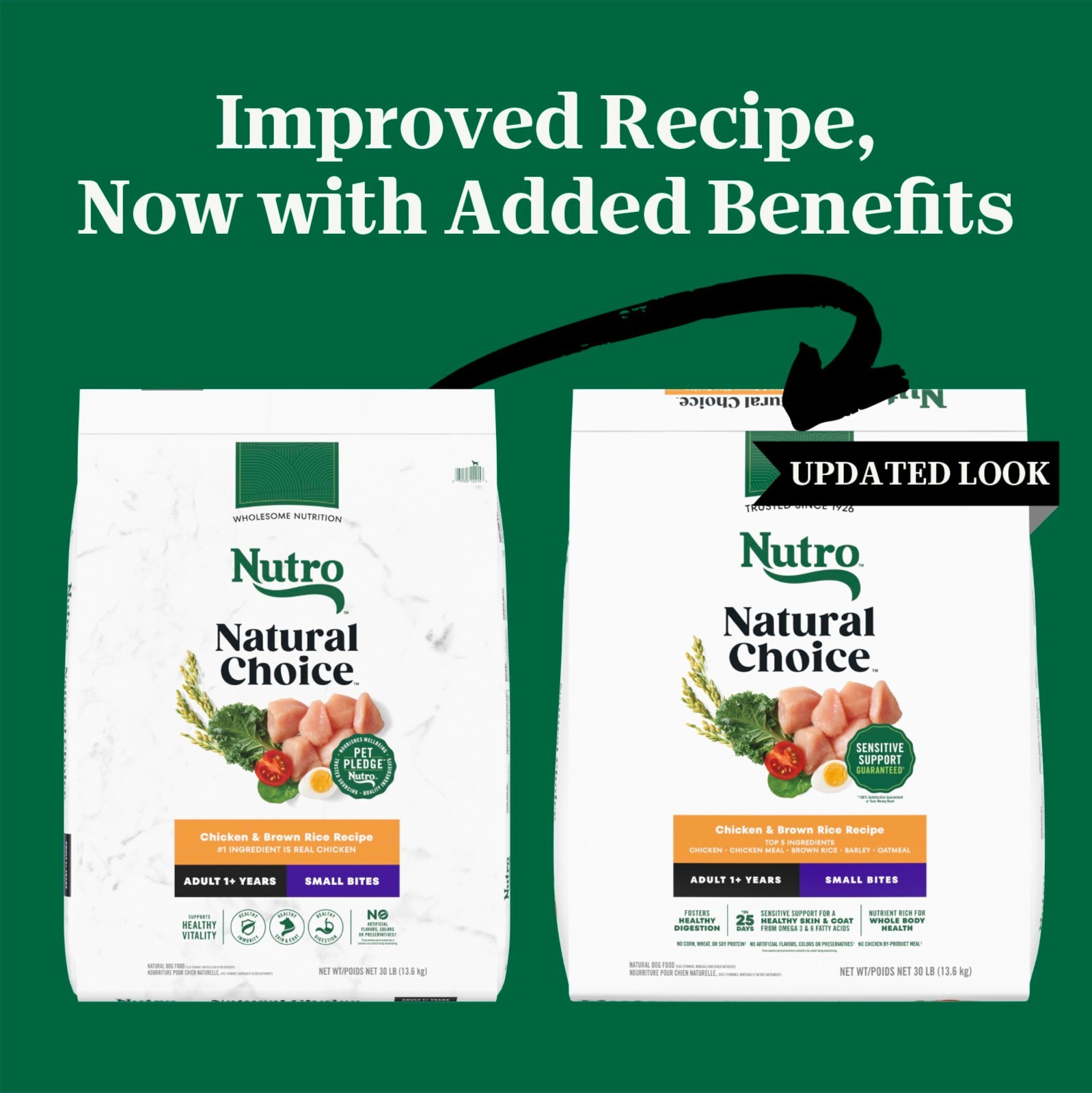Nutro Natural Choice Small Bites Dry Dog Food, Adult Dog Food Dry Chicken, 30 lb