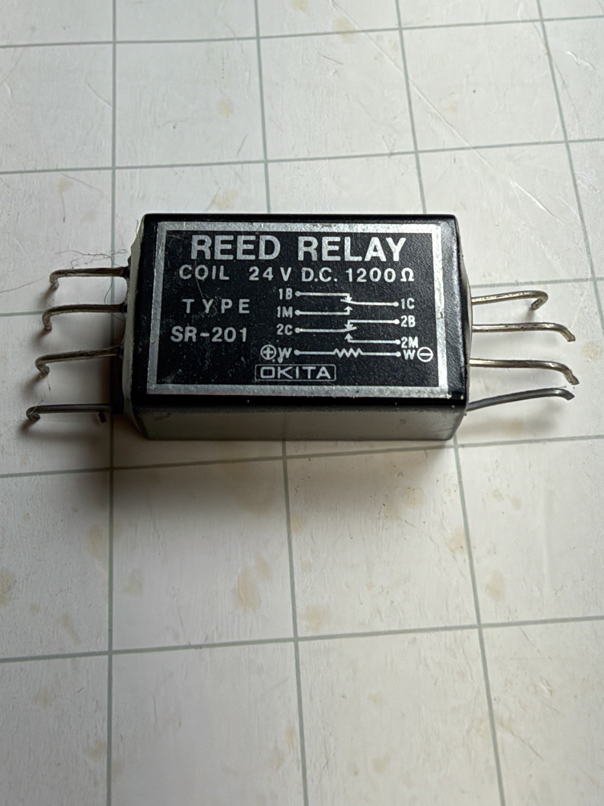 OKITA SR-201 REED RELAY COIL 24 VDC USED