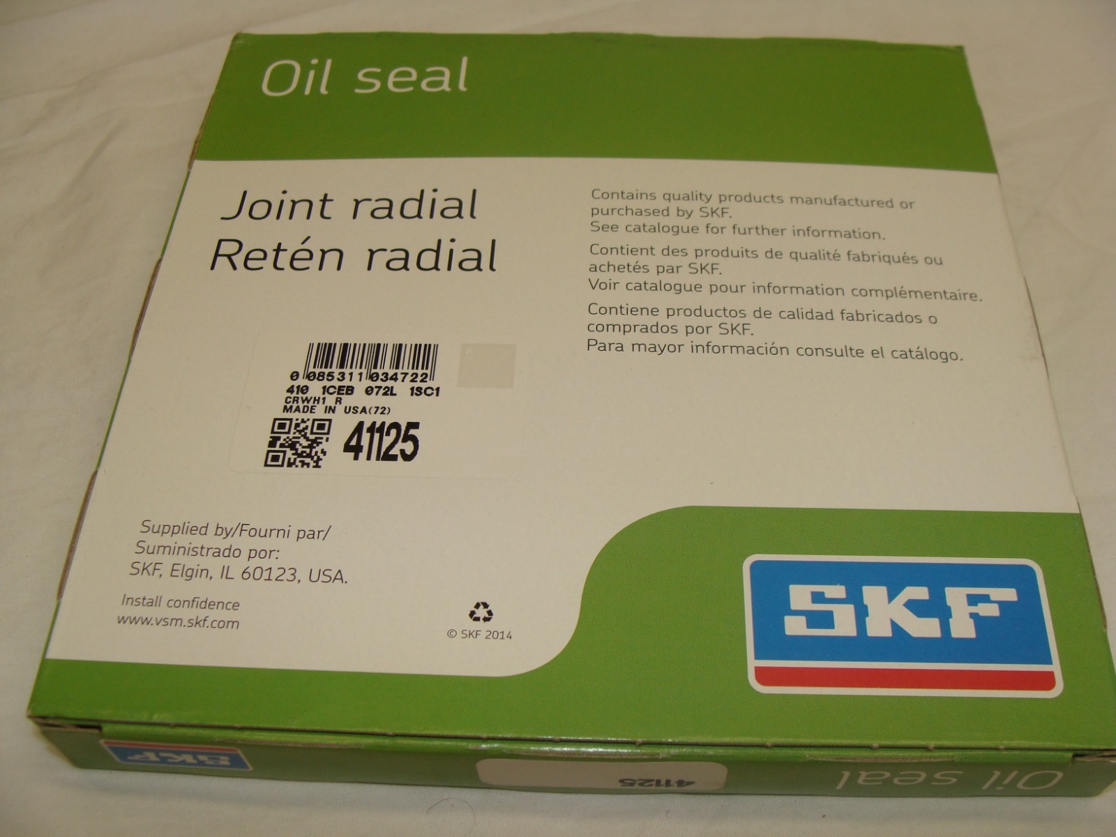 SKF OIL SEAL 41125 Industrial automotive etc.