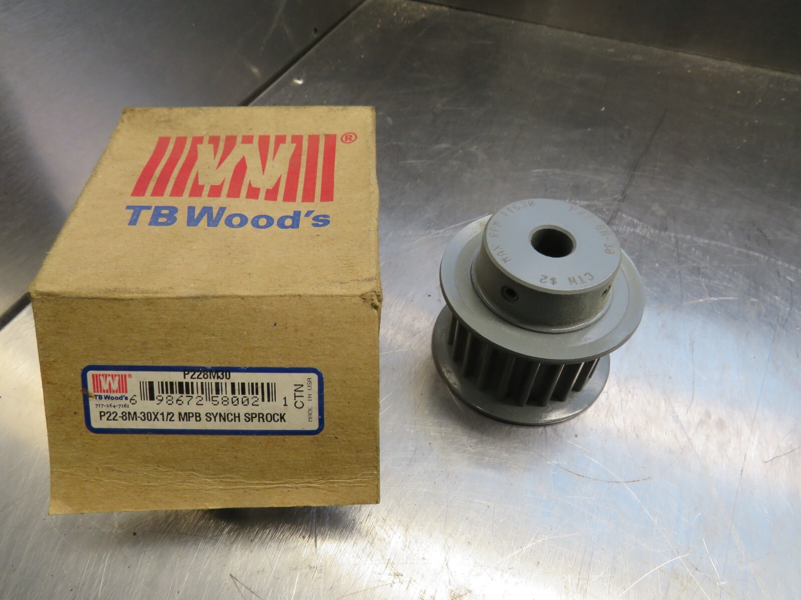 TB Woods P228M30 1/2″ Bore MPB SYNCH SPROCK P22-8M-30X1/2