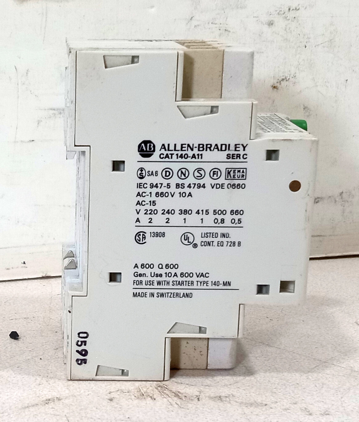 1 USED AB 140-MN-0400 SERIES C MANUAL MOTOR STARTER ***MAKE OFFER***