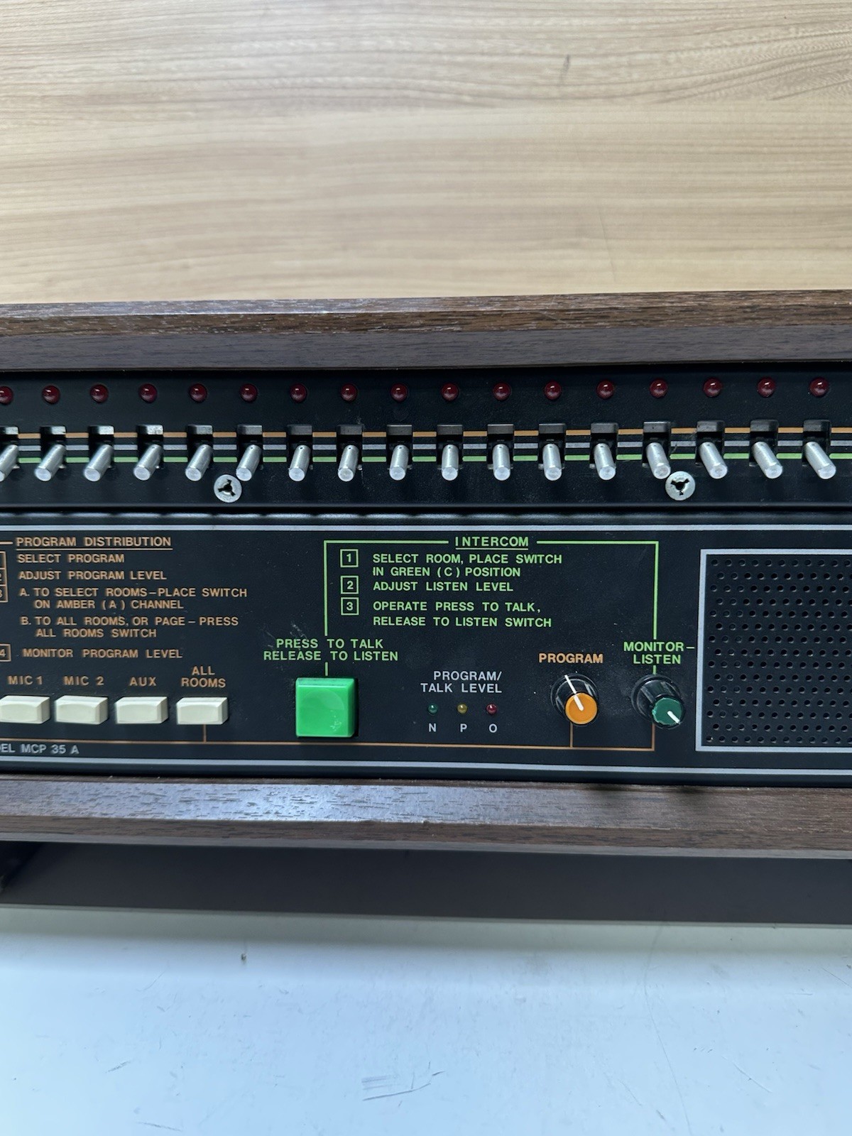 BOGEN SBA 225 Master Control Console with MCP 35A Intercom System (UNTESTED)