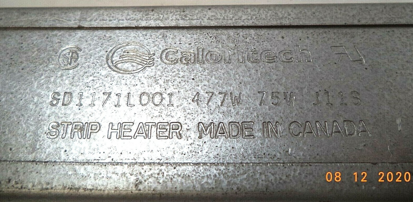 Caloritech SD-Series 392W 62V 11S Strip Heater 11S, pn SD1171L001