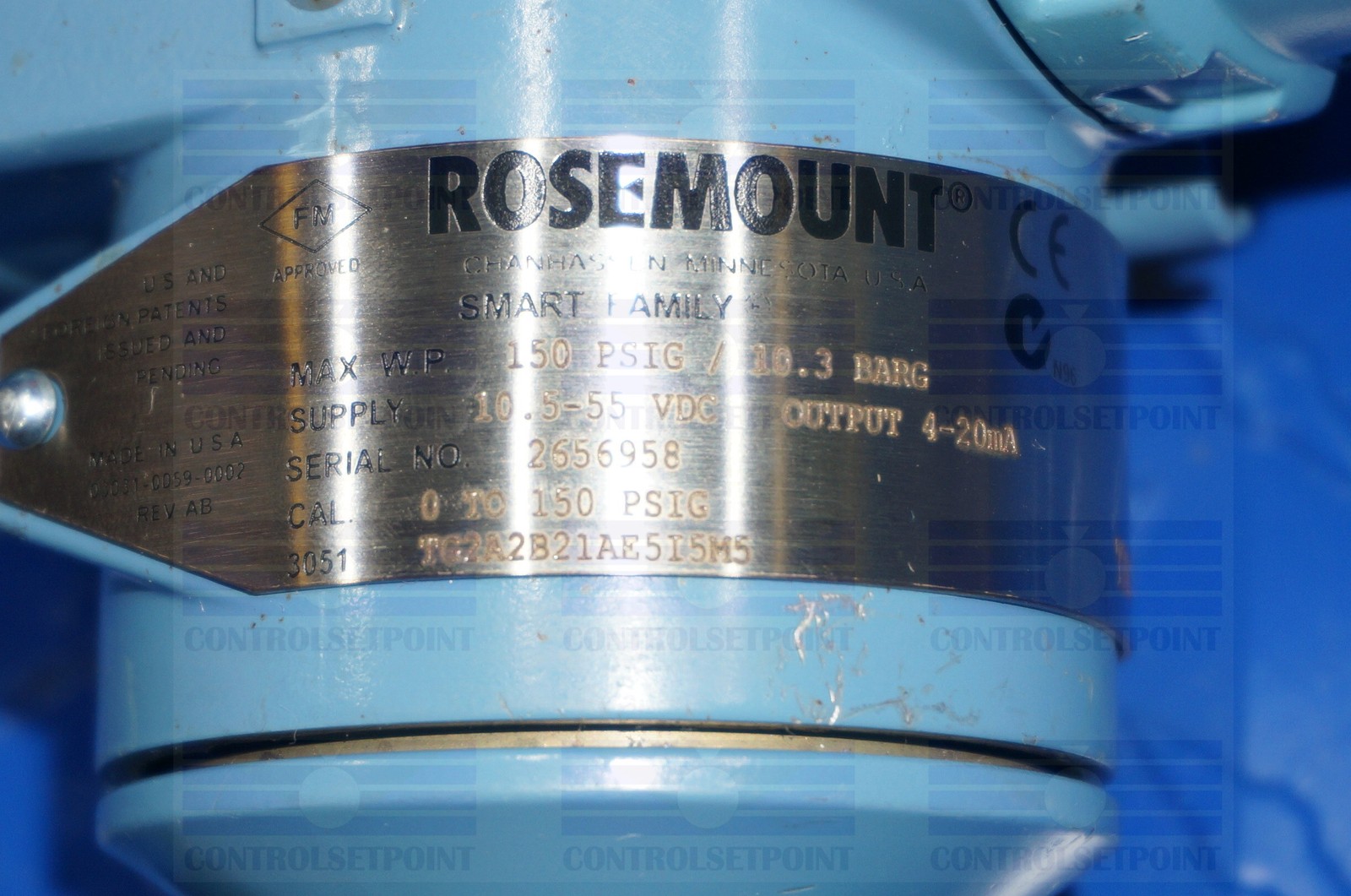 EMERSON ROSEMOUNT 3051TG2A2B21AE5I5M5 PRESS TRANS 3051 TG2A2 ID56958