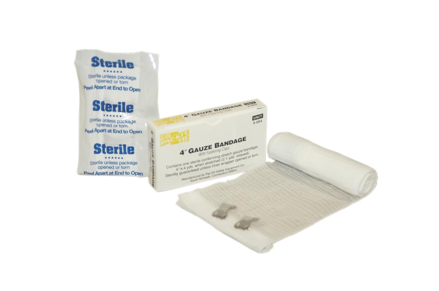 First Aid Only 5-004 Sterile Stretch Gauze Bandage 4 Inches x 4 Yards