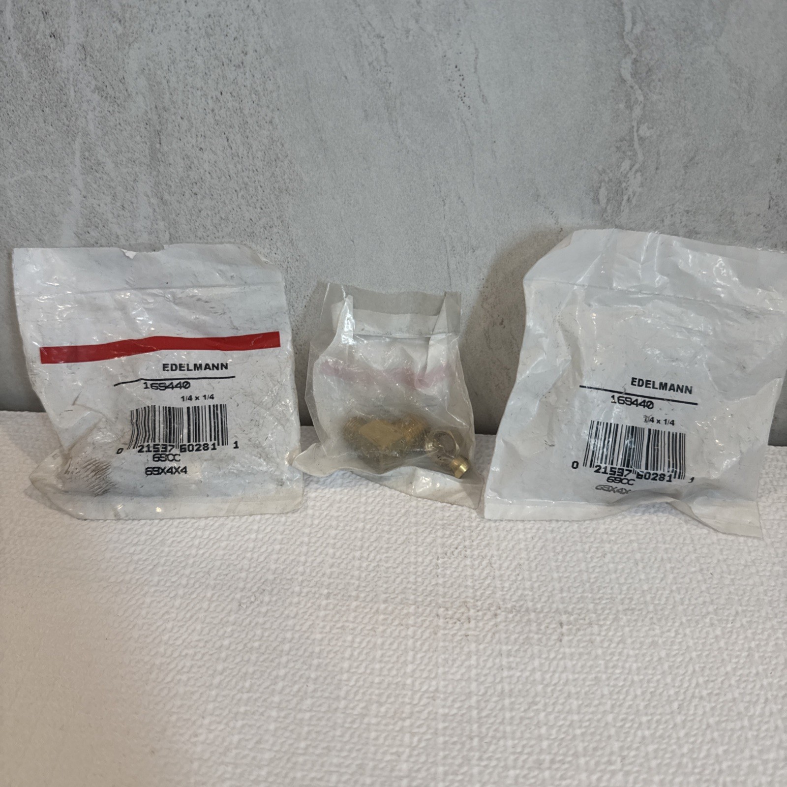 3 PC Edelmann 168440 Compression Male Elbow Fitting 1/4″ Tube X 1/4″ Pipe