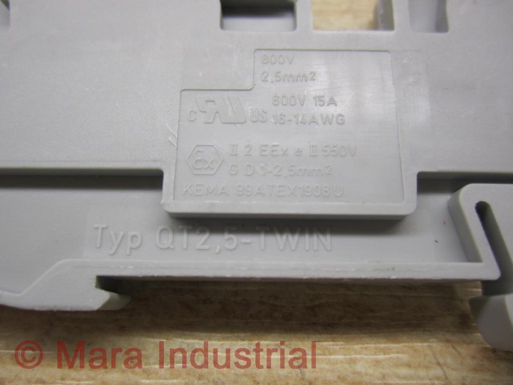 Phoenix Contact 3204159 Terminal Block QT 2,5-TWIN (Pack of 33)