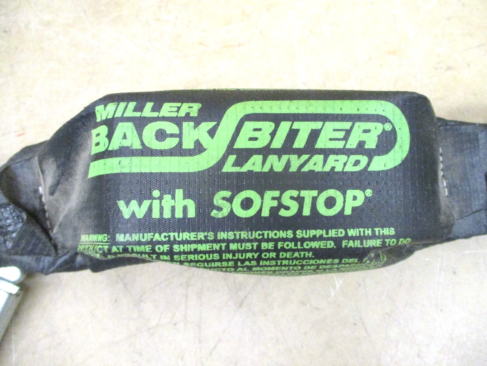 Miller 913B/ 6FTGN Back Biter Lanyard 310 Lb Capacity w/ SOFSTOP 48861LIN