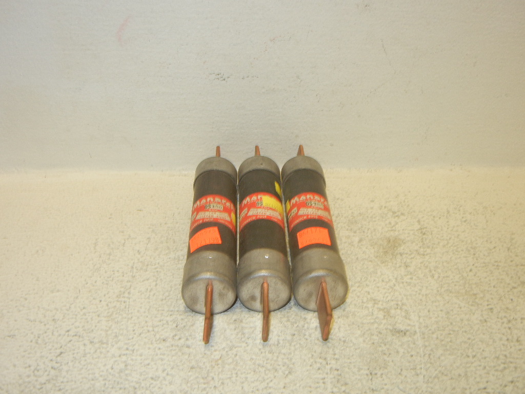 LOT OF 3 MONARCH OS100 USED 100A ONE TIME FUSES 600V OS100