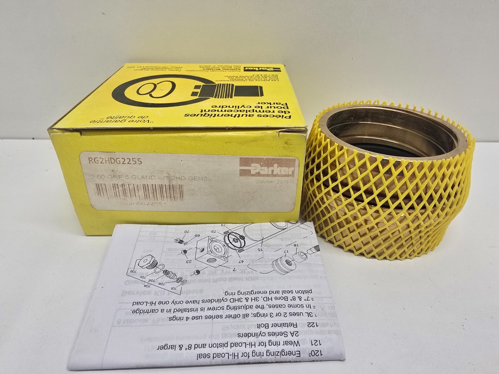 NEW IN BOX! PARKER 2.50 GRP 5 GLAND KIT 2HD GEN2 RG2HDG2255
