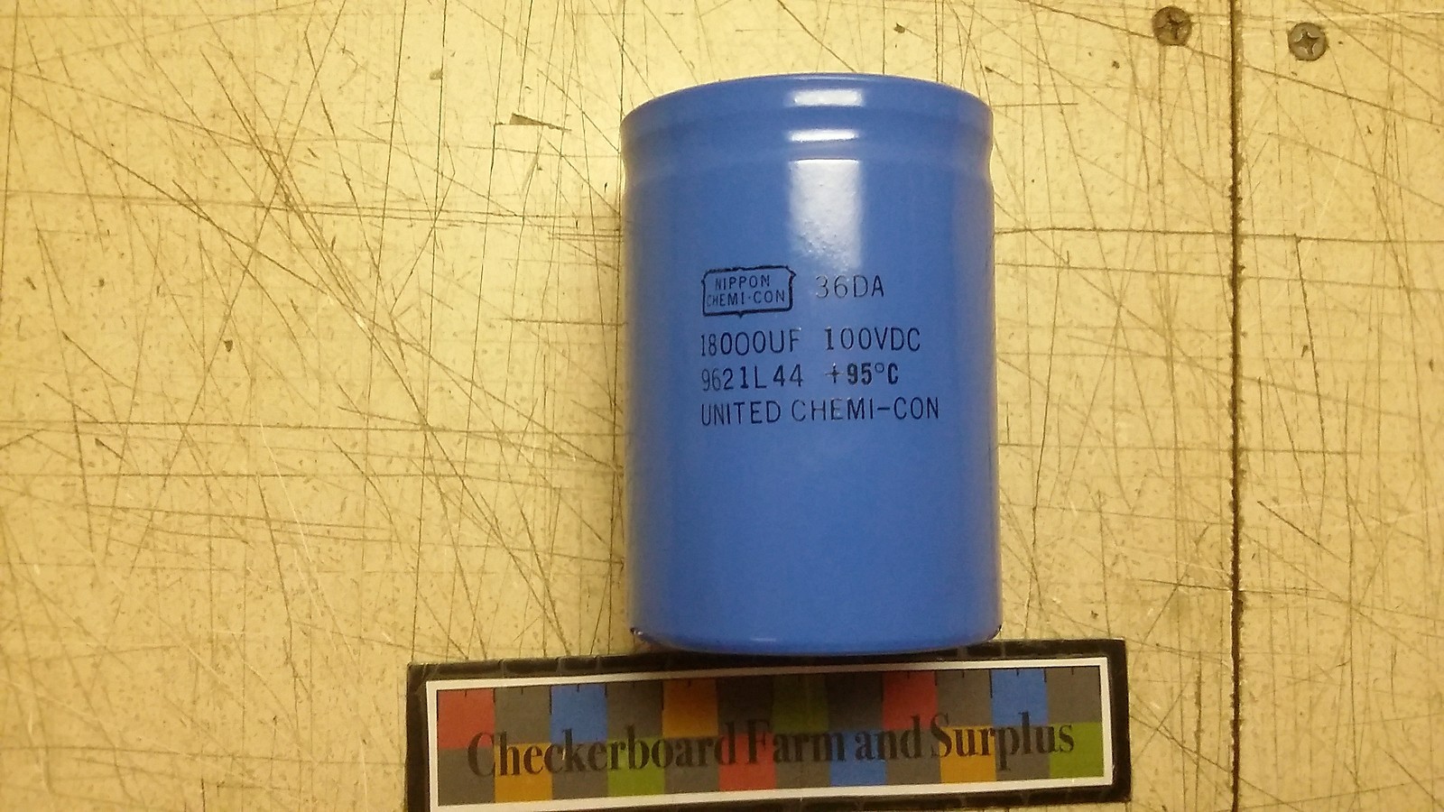 NOS Cornell Dubilier Electrolytic Capacitor Screw Terminal 3186GE183U080BHA2