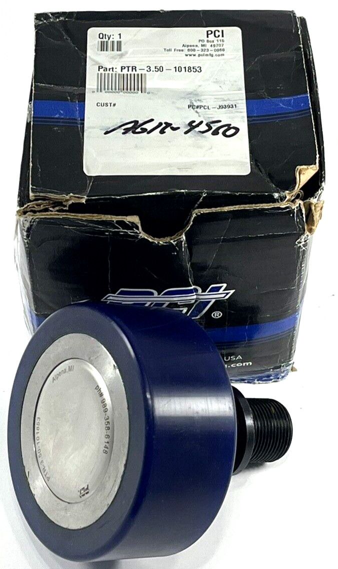 PCI ProCal PTR-3.50-101853 Track Roller Bearing 1/2″ Rubber Coat, 4-1/2″ 4.50 OD