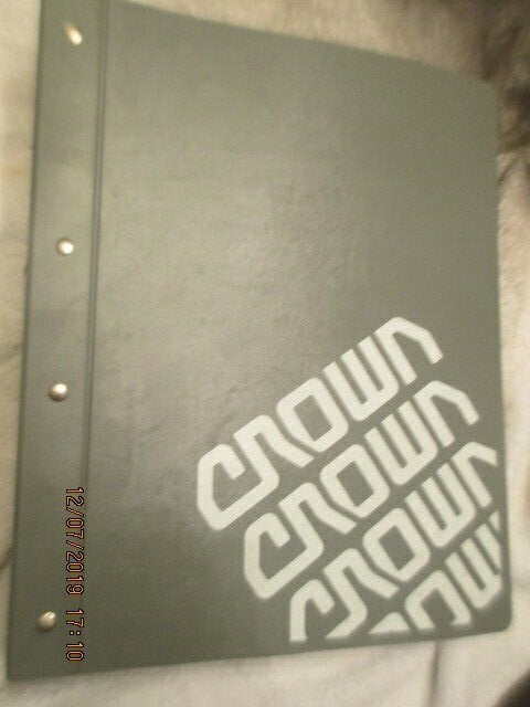 Factory OEM Crown PE 3000 Series Forklift Maintenance Service Shop Parts Manual