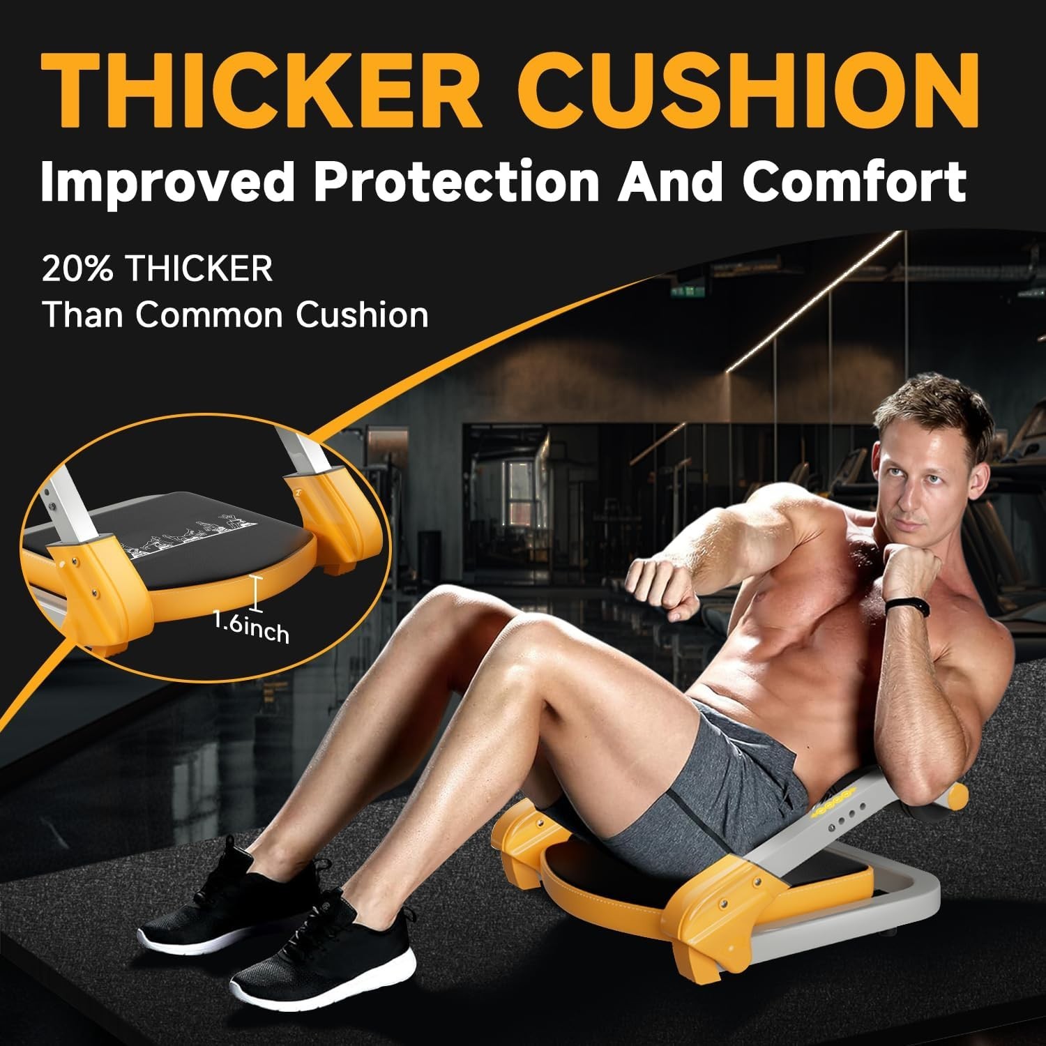 Ab Trainer/Crunch Machine, Ab Workout Equipment, 4 Adjustable Resistance, Ab….