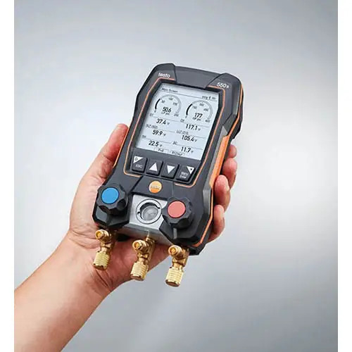 Testo 550s-BASIC-KIT 2-Valve Digital Manifold/Wired Temperature Probe