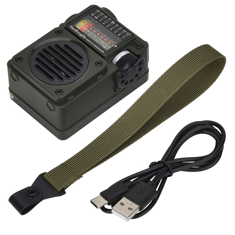 HRD-700 AM FM Radio Music Player Portable Receive Signal Rechargeable Speaker