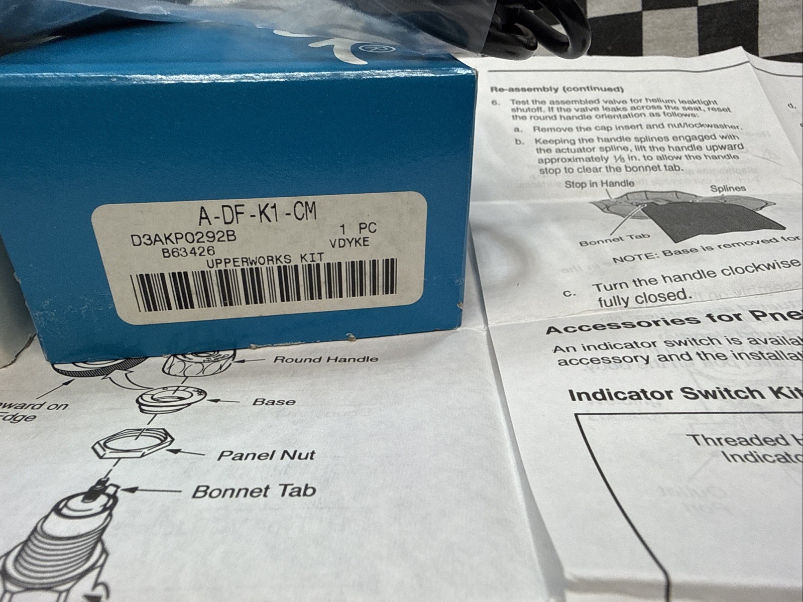 SWAGELOK DF series actuator Switch Normally open A-DF-K1-CM, MS-ISK-DF-CM#1651F1