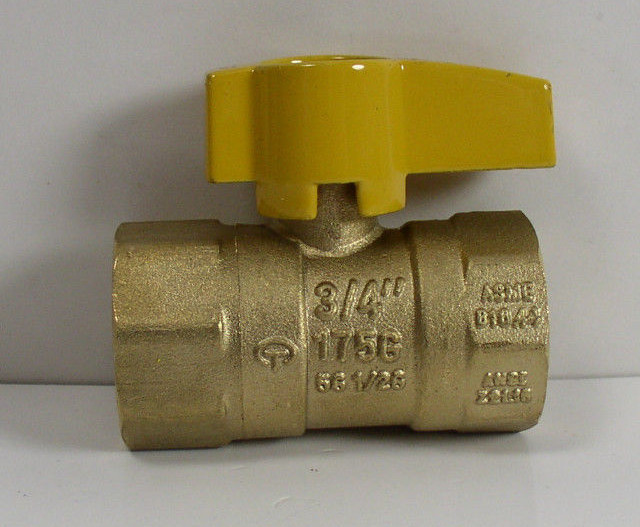 GBV-02 Brass LPG Ball Valve 3/4 FNPT 125 PSI