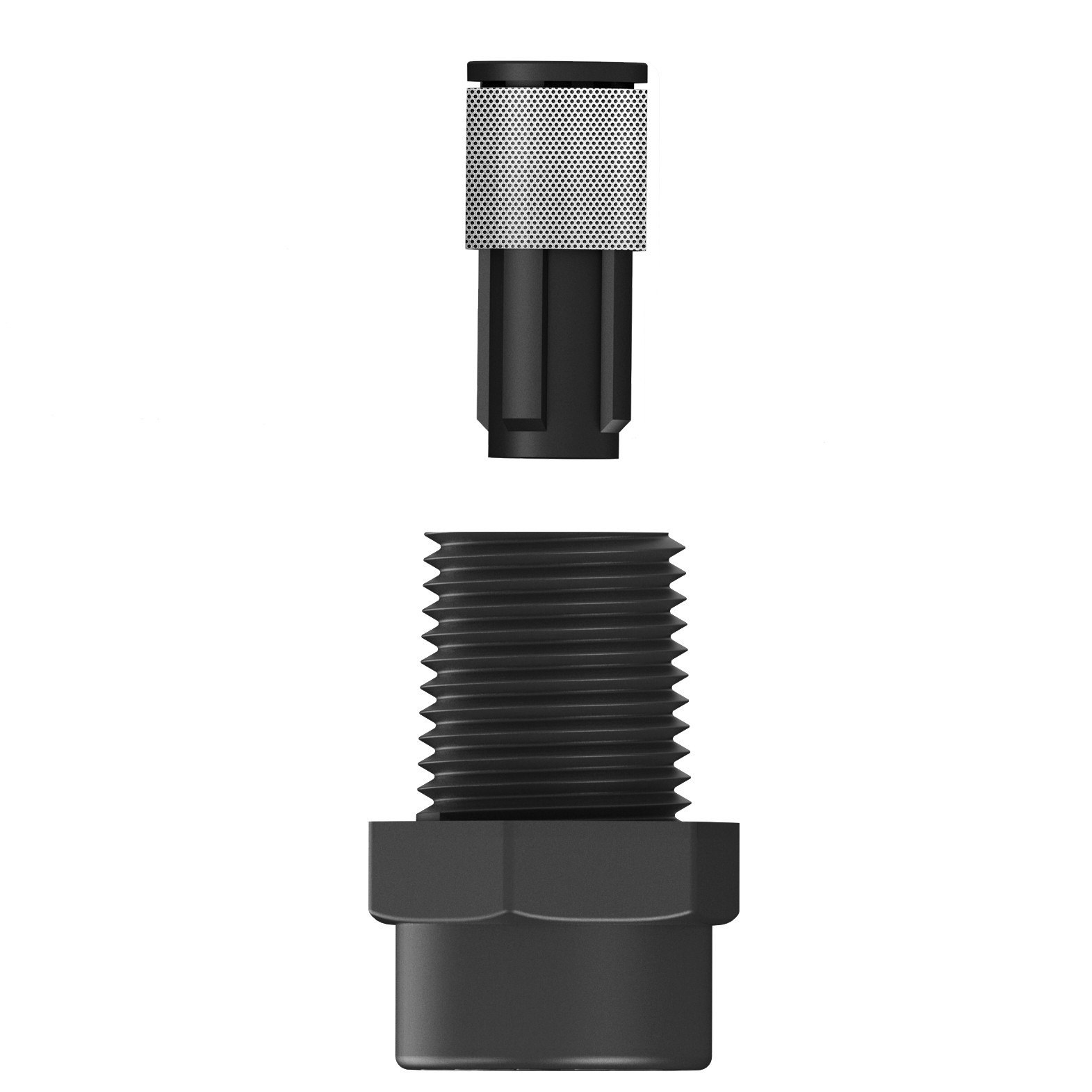 50 Pack Plastic Fogger Misting Nozzle with Stainless Steel Filter Black 1/8″