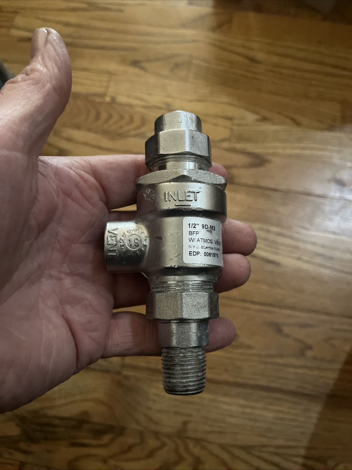 Watts 1/2 9D-M3-SC 0061970 Dual Backflow w/ Atmospheric vent Satin Chrome finish
