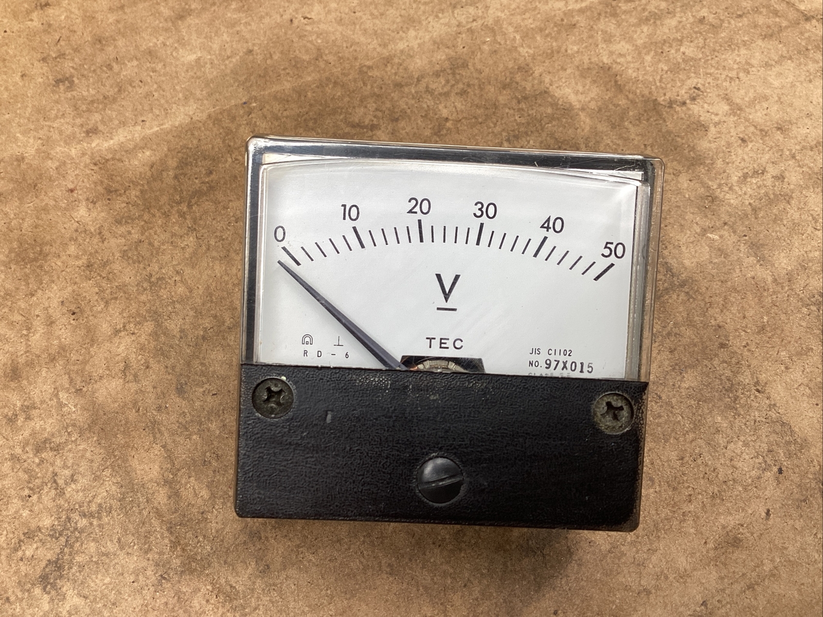 Panel Meter Volt Gauge 0-50V 97X015 CLASS 2.5 RD-6 #823M50