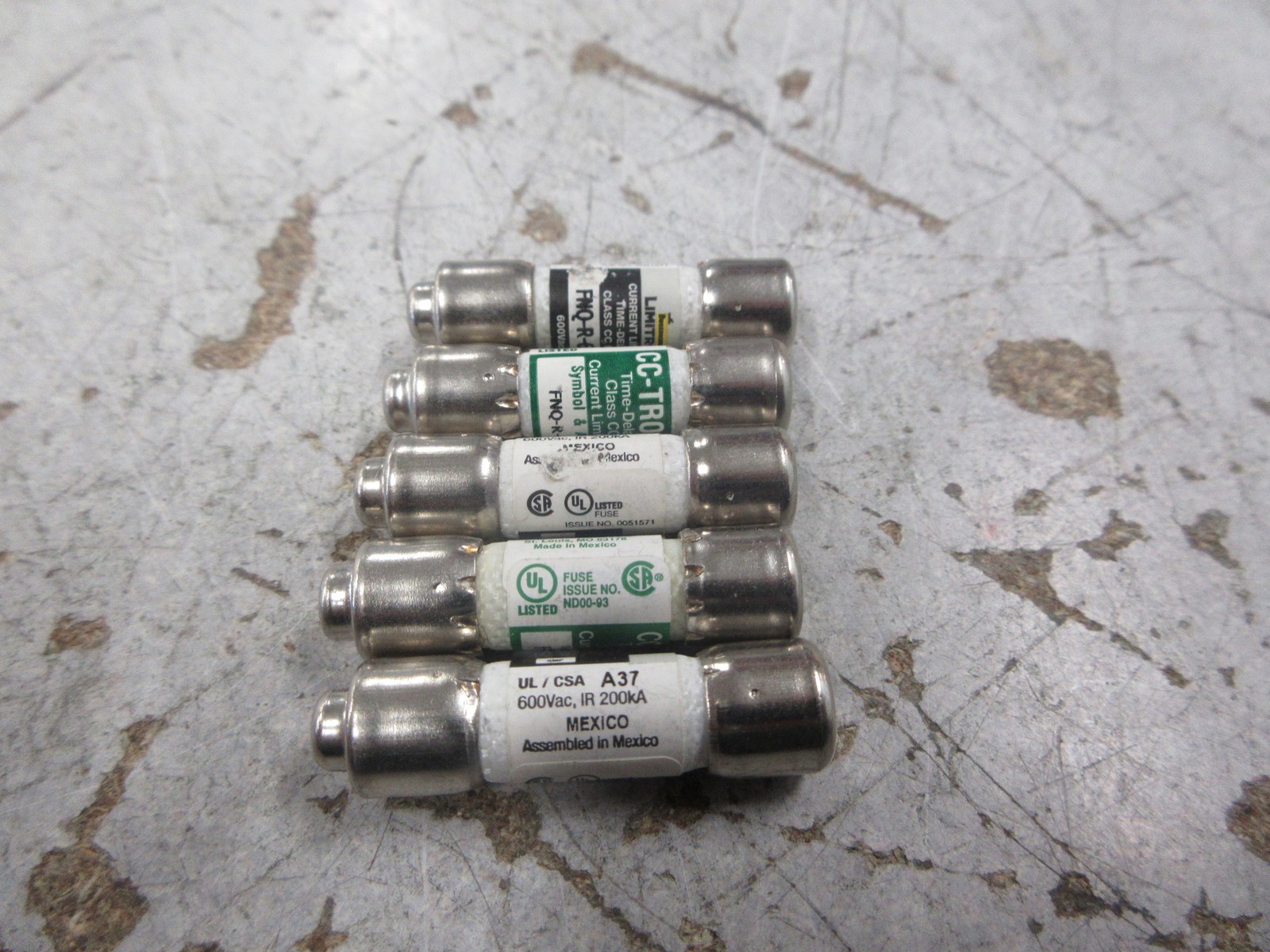 Bussmann Fuse FNQ-R-6 6A 600V *Lot of 5* Used