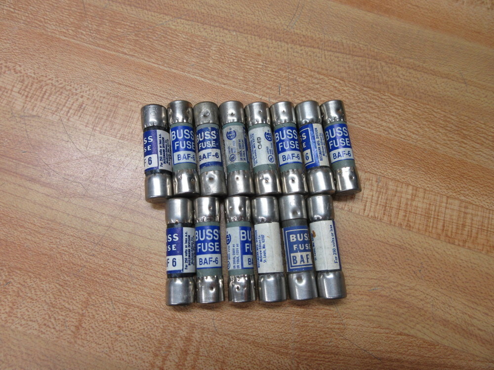 Buss BAF-6 Bussmann Fuse Cross Ref 6C169 (Pack of 14)