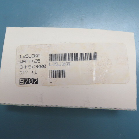 OHMITE L25J3K0 Qty of 5 per Lot 3 kOhms �5% 25W Wirewound Chassis Mount Resisto