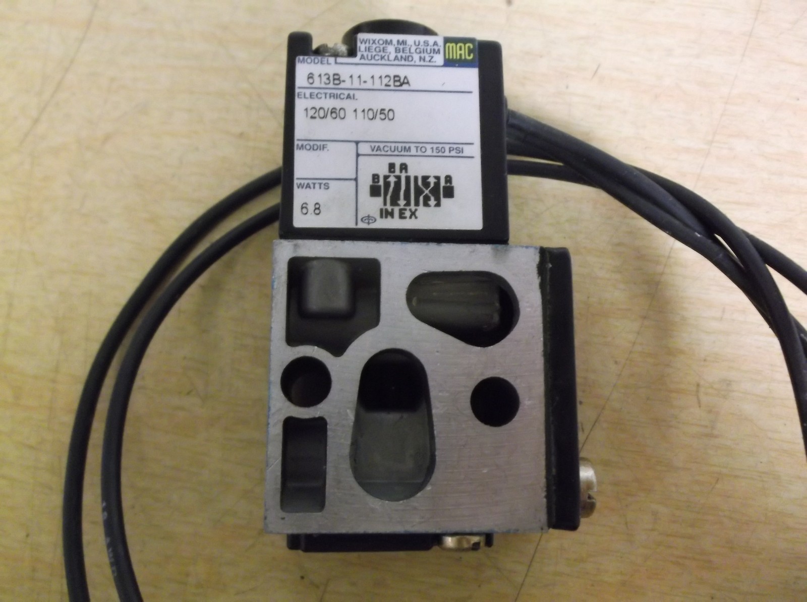 MAC 613B-11-112BA Valve 120/60 110/50 6.8W *FREE SHIPPING*