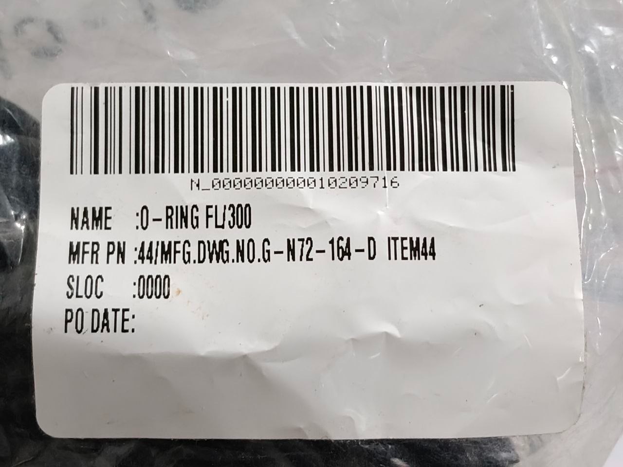 O-Ring FL/300 G-N72-164-D 381.10.10.010 O-Ring Size OD 71mm x ID 65mm x T 5mm