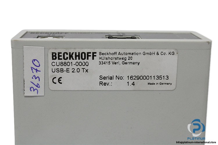 BECKHOFF CU8801-0000 USB EXTENSION BOX_34 x 98 x 77 mm_up to 480 Mbit/s
