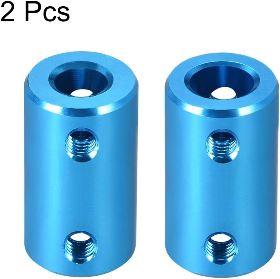 uxcell 1/4 inch to 8mm Bore Rigid Coupling Set Screw L25XD14 Aluminum Alloy,Shaf