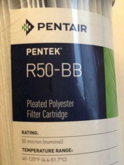 Pentair Pentek R50-BB Pleated Polyester Water Filter Cartridge