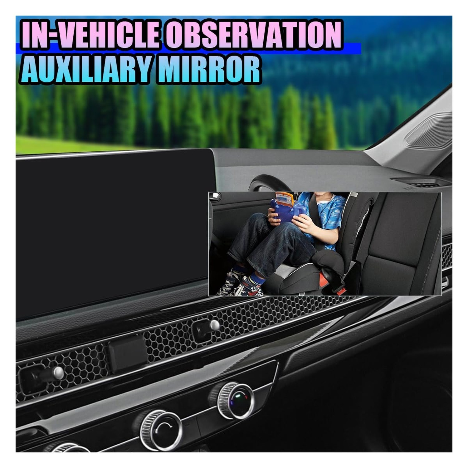 Baby Car Rearview Mirror with Suction Cup, 360 Degrees Wide Angle Automotive …