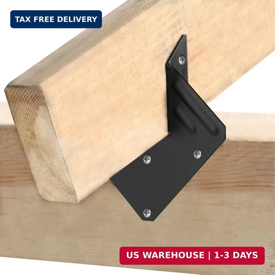 GBGS 20 Pack Hurricane Ties fit 2×4 Wood Rafters,13 Gauge(2.2 mm) Truss Rafter T