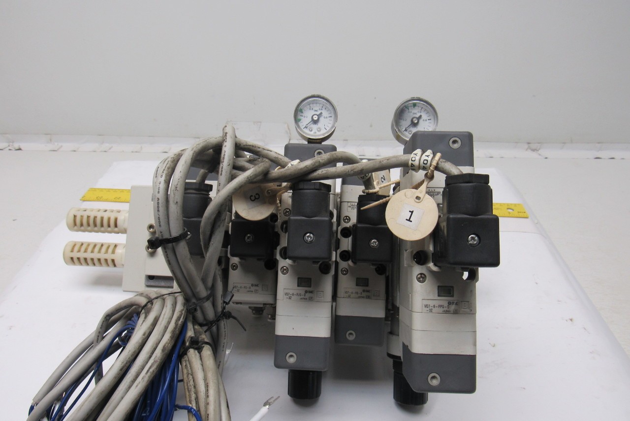 SMC VQ7-6-FPG-D-32 & VQ7-6-FPG-S-32 Pneumatic Selenoid Valve Manifold Assembly