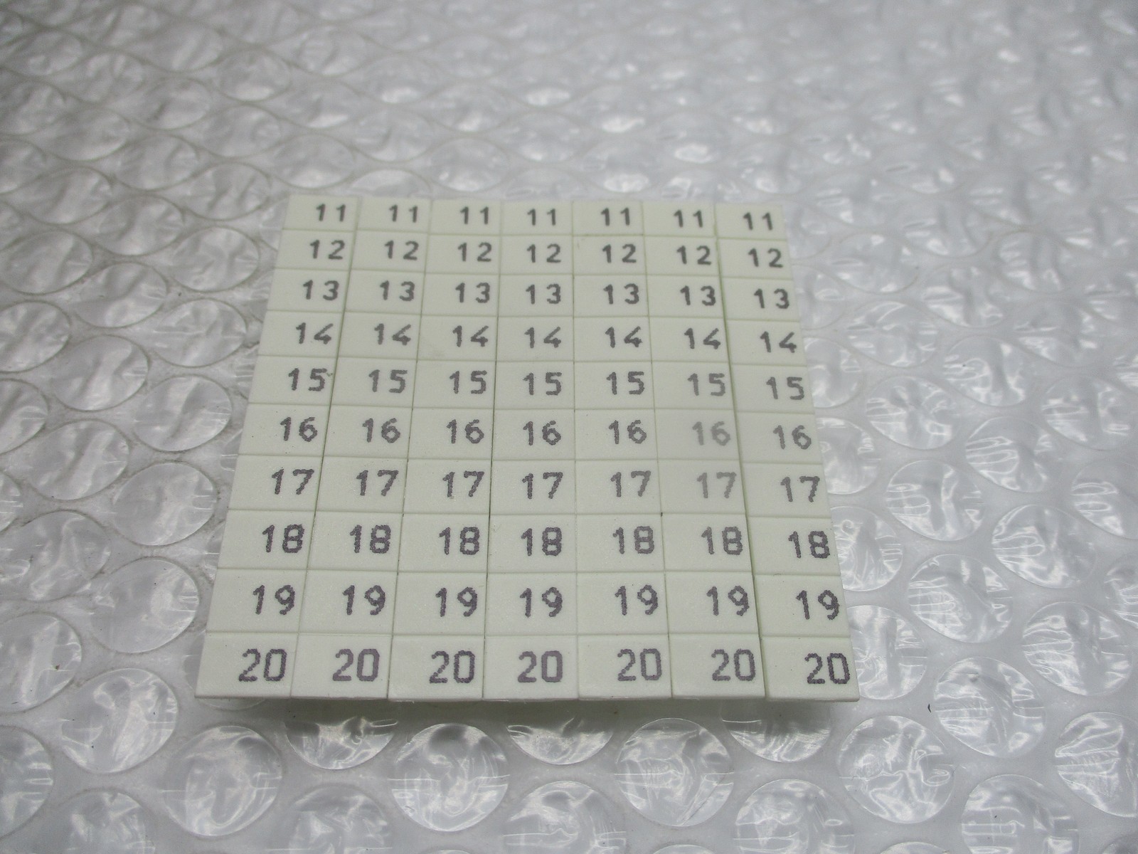 WIELAND 04.846.0253.0 9705A/6/10 B11-20 MARK TAG STRIPS LOT OF 25 NSNP