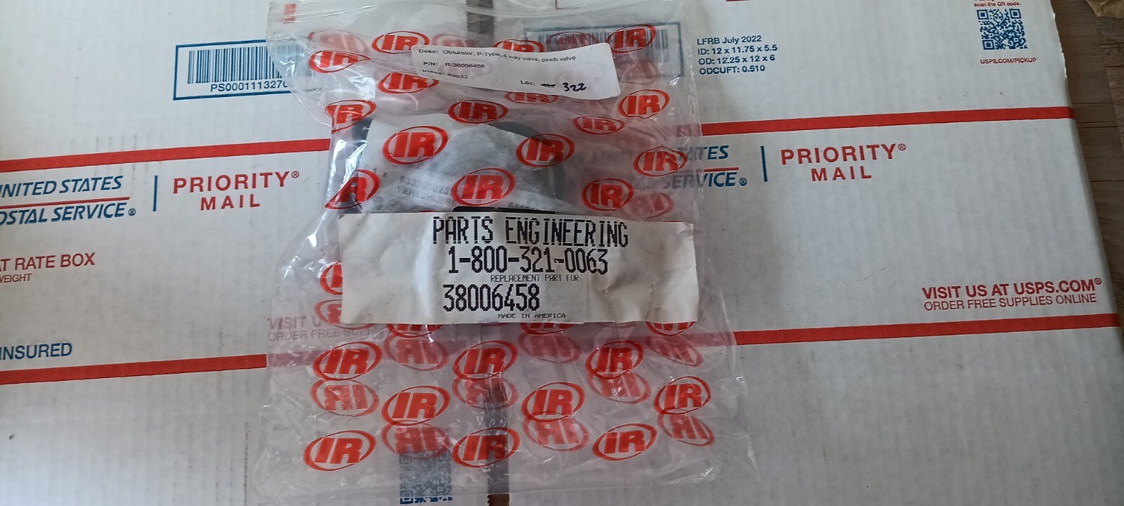 Unused IR 38006458 Obturator Genuine!!!