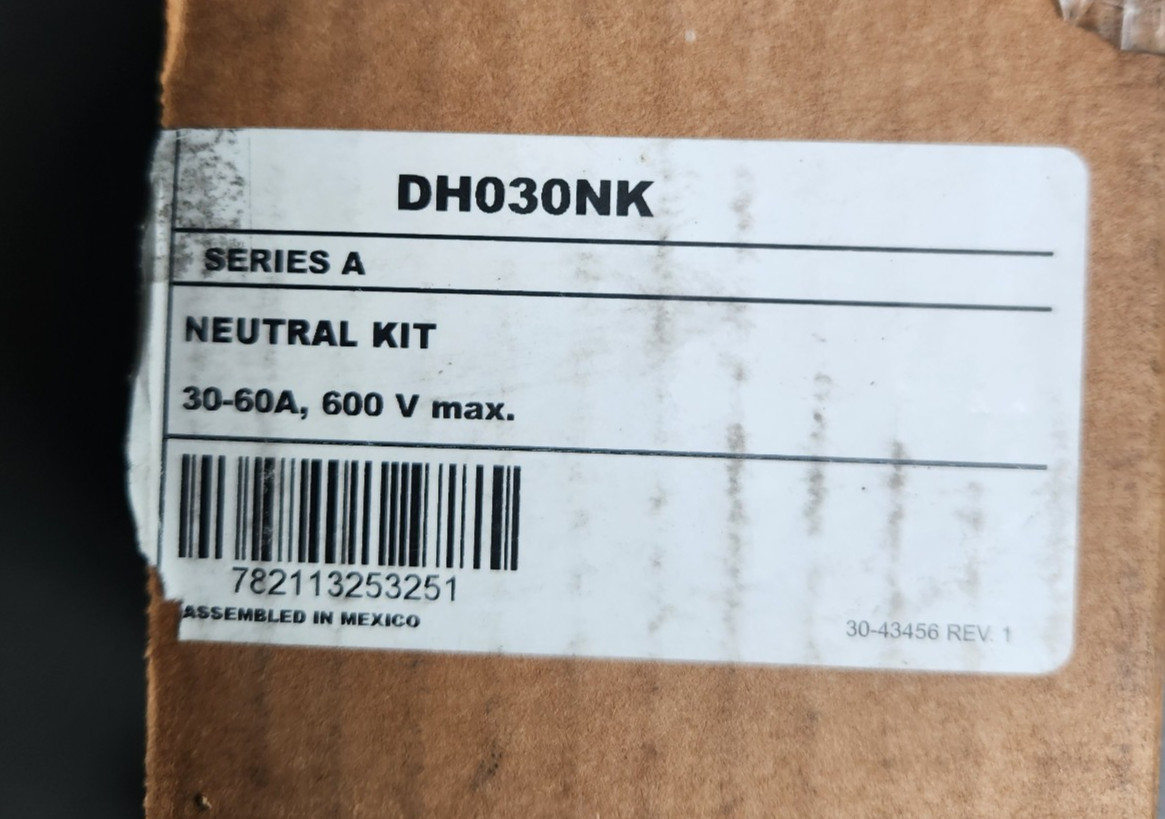 Eaton DH030NK Industrial Control System 30-60 Amps, 600V Max