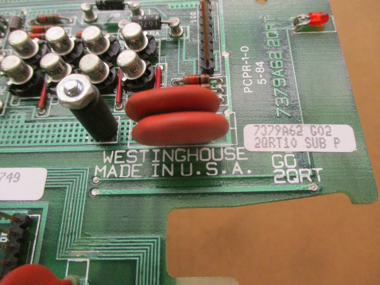Westinghouse 7379A62G02 2QRT10 SUB P PCPR-1-0 53060HI