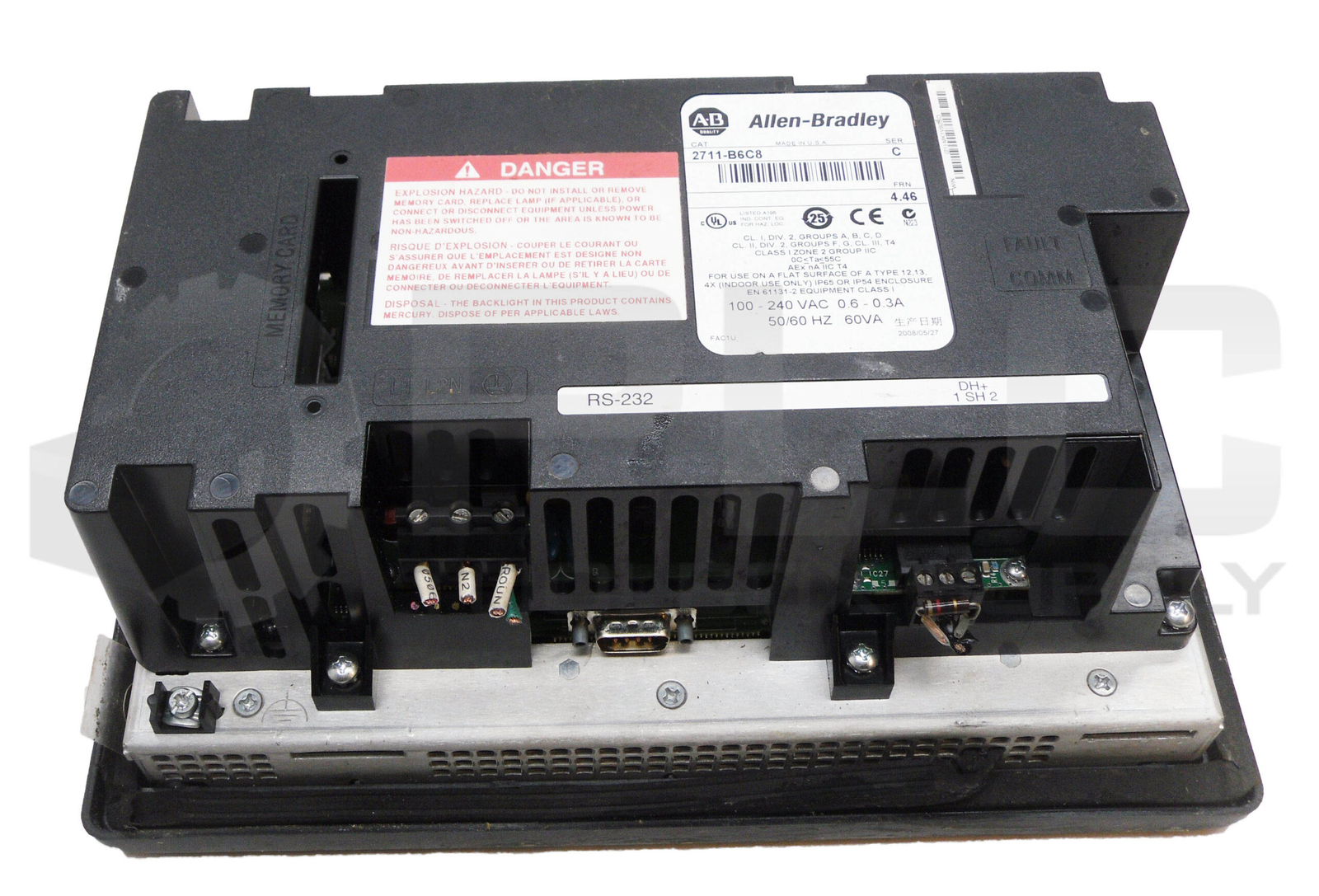 ALLEN BRADLEY 2711-B6C8 /C PANELVIEW 600 100-240VAC 0.6-0.3A 50/60HZ 5-1/2″