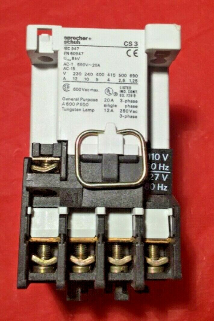 NHP SPRECHER & SCHUH CS3-31E Control Relay 110V50 / 127V60